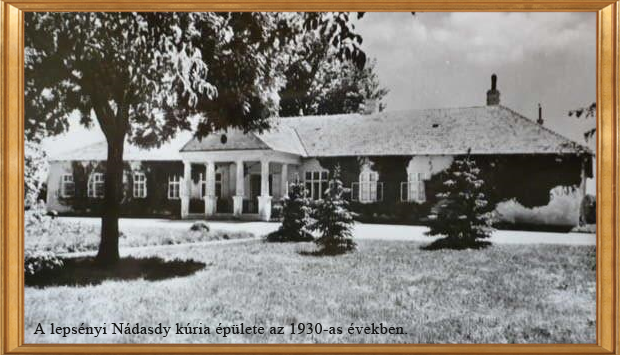 Kép a lepsényi Nádasdy kúria épületéről az 1930-as években.
